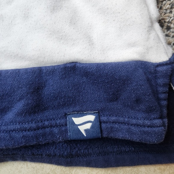 Fanatics Women's Large Notre Dame Heather Navy Block Party Arch Pullover - Picture 3 of 9